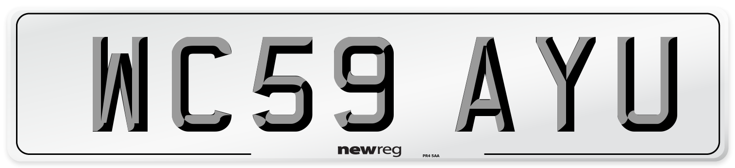 WC59 AYU Number Plate from New Reg